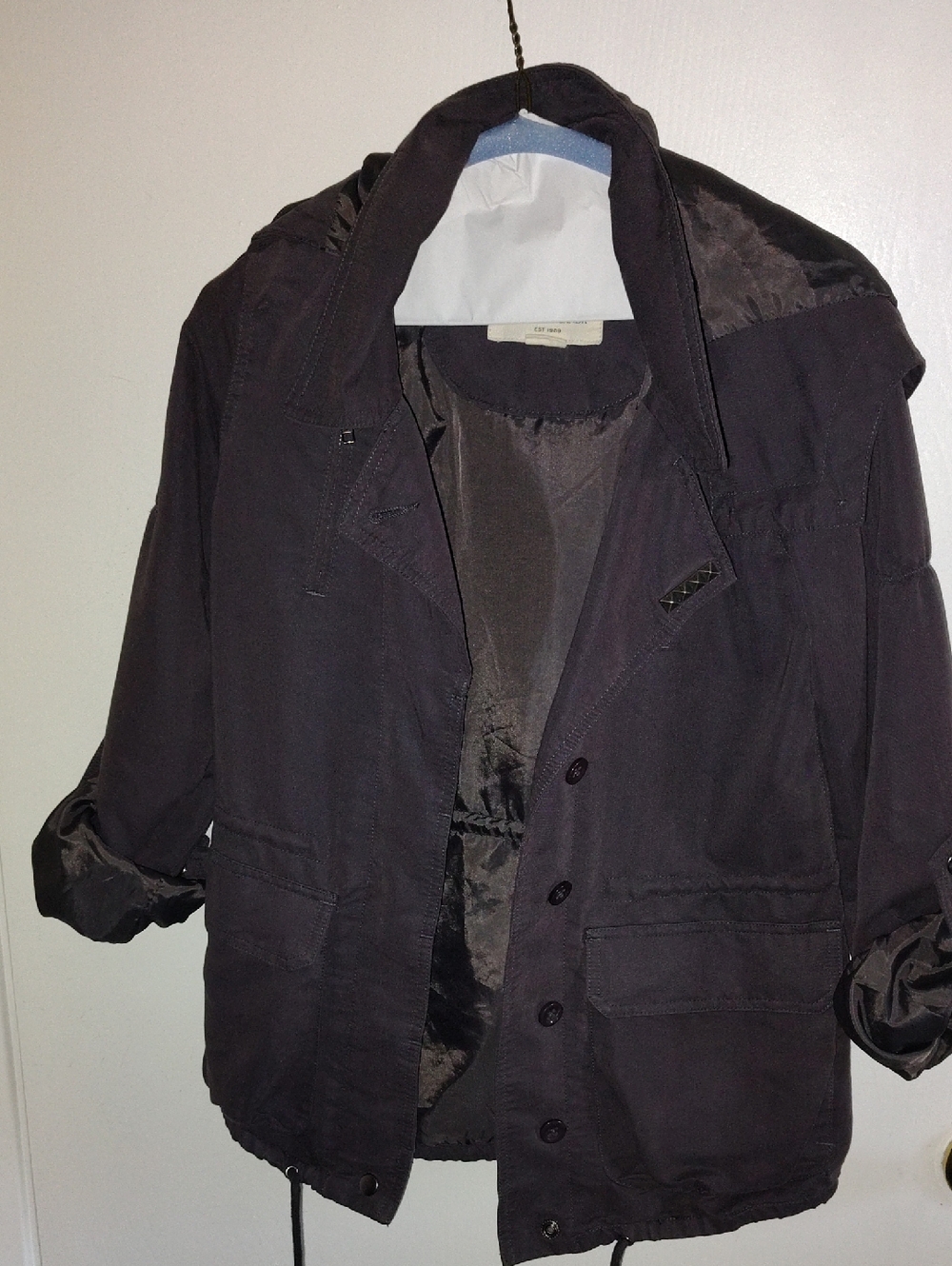 Obey Grey Utility Jacket with Stud Detail